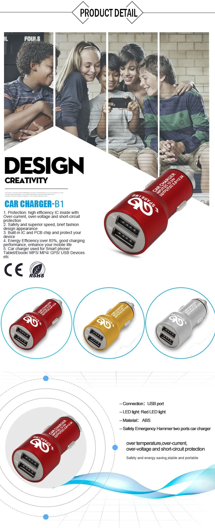 Car charger adapter