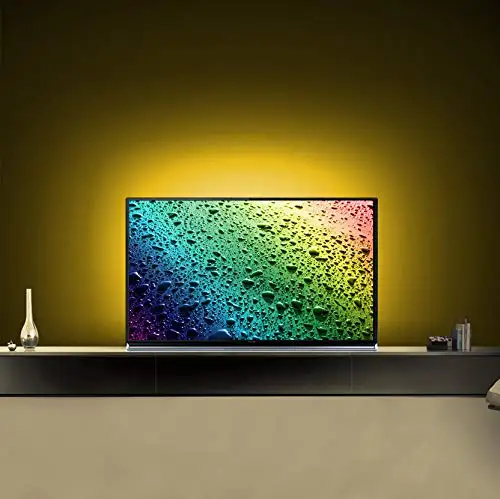 LED TV Backlight Kit 6.6ft RGB USB Powered Light Strip with RF Remote 16 Colors for Home Theater Decoration