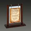 Wooden stand flip acrylic menu holder roll type menu display stand wholesale