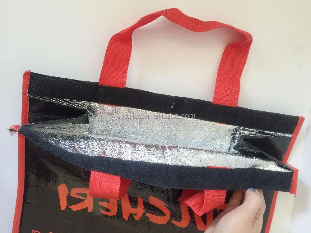 custom logo printed promotional Thermal Food Carry Bag wholesale