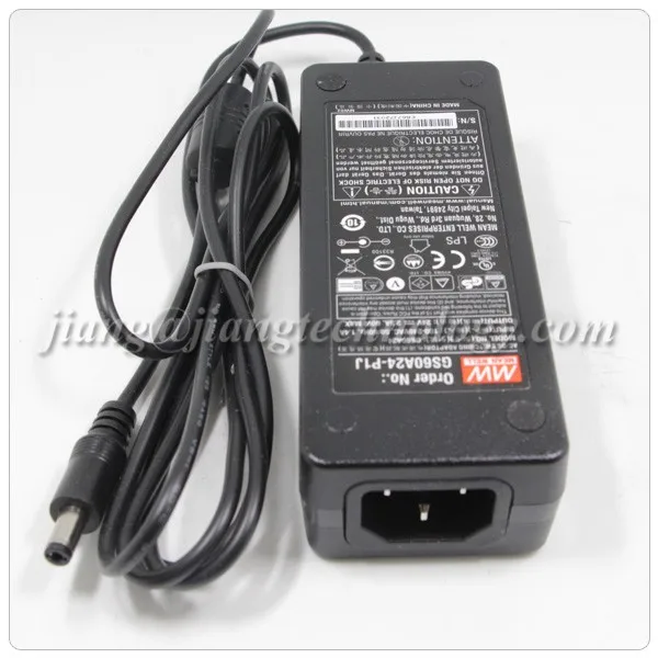 Model: GS60A24-P1J Mean Well 24V 2.5A 60W 3-Wire Reg Switching Power Supply 