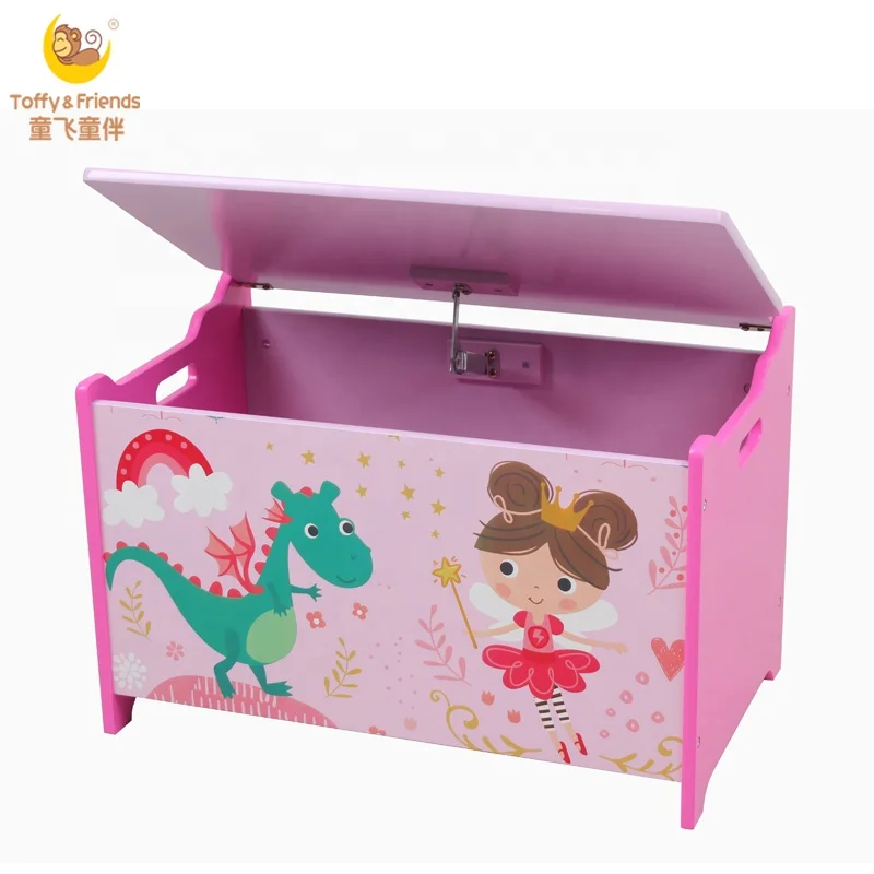 unicorn wooden toy box