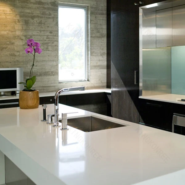 Quartz Stone Kitchen Countertops Prefabricated Bar Countertops