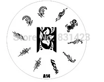 2015 new A Series A14 Nail Art Polish DIY Stamping Plates Image Templates Nail Stamp Stencil