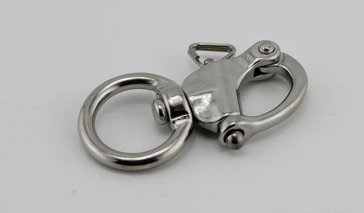 Stainless Marine Boat Round Ring Quick Release Swivel Snap Shackles