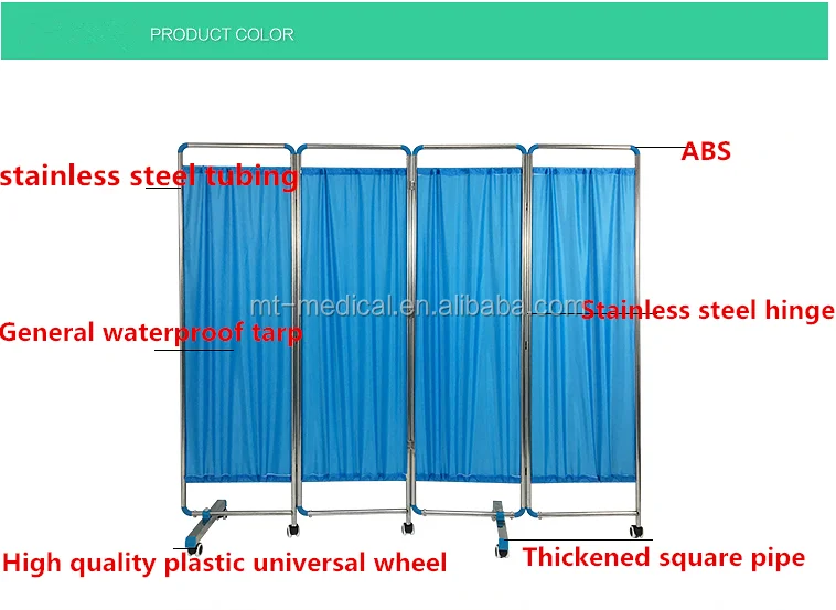 Adjustable fast folding projector three screen for public and hospital use