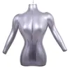 Inflatable Female Half Body Mannequin with Arms Torso Top Shirt Dress Form Dummy Model Display #1009