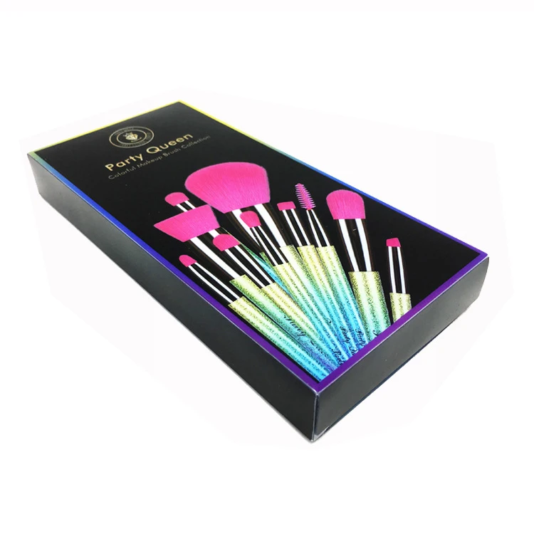 Personalized makeup brushes packaging with plastic insert