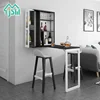 Elegant style living room wine cabinet black and white home folding bar table