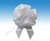 white pull bow with silver edge