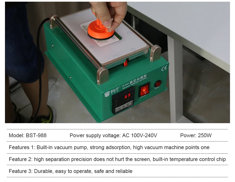 Best 988 2 In 1 Vacuum Separator Lcd Separator Machine Fix Repair