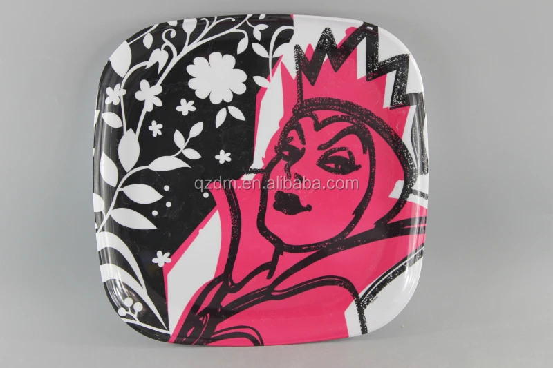 11inch Square Melamine Dessert plate Plastic cake plate