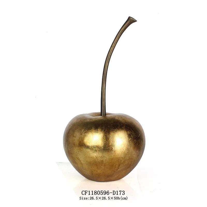 Resin Goldleaf Craft Apple Statue Home Decor Picture Shown Golden Artificial Sweet Home Avaliable SGS/SEDEX/BSCI 50PCS Safe details