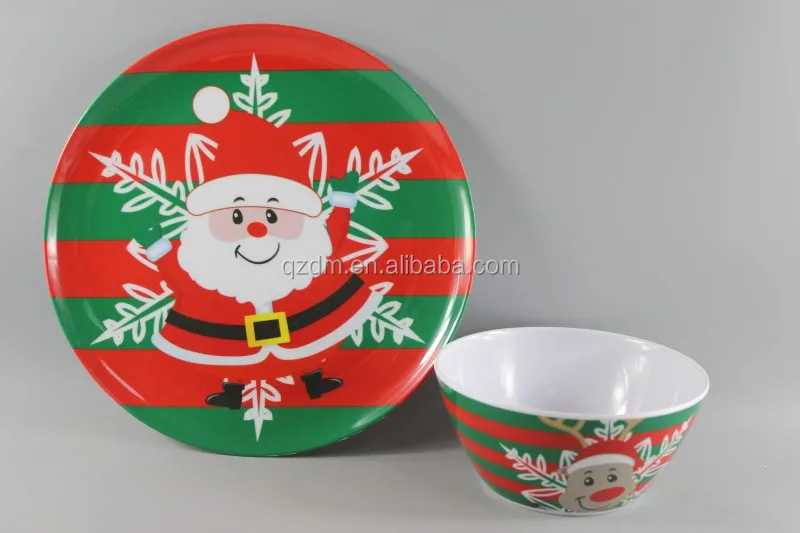 X'mas Melamine plate ,Christmas Party Dishes