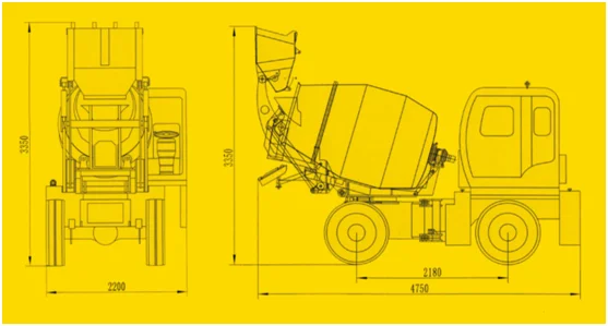 Electric  automatic Efficiency Climbed Hopper Hydraulic Double Shaft concrete mixer