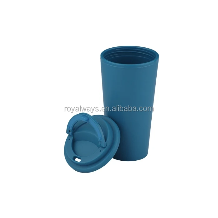 Promotionnel en plastique tasse &agrave; caf&eacute; &agrave; double paroi avec poign&eacute;e