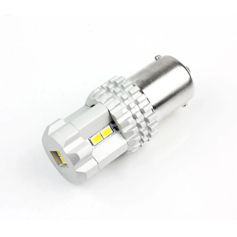 2Pcs 6000k white Ultra Bright LED BA15S 120SMD 3528 LED Chips Tail//Corner lights