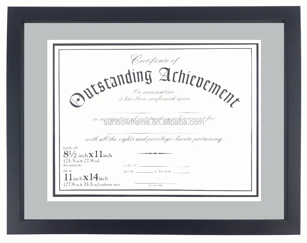 Document Frame Made To Display Certificates 8x10 11x14 8x11 Inch