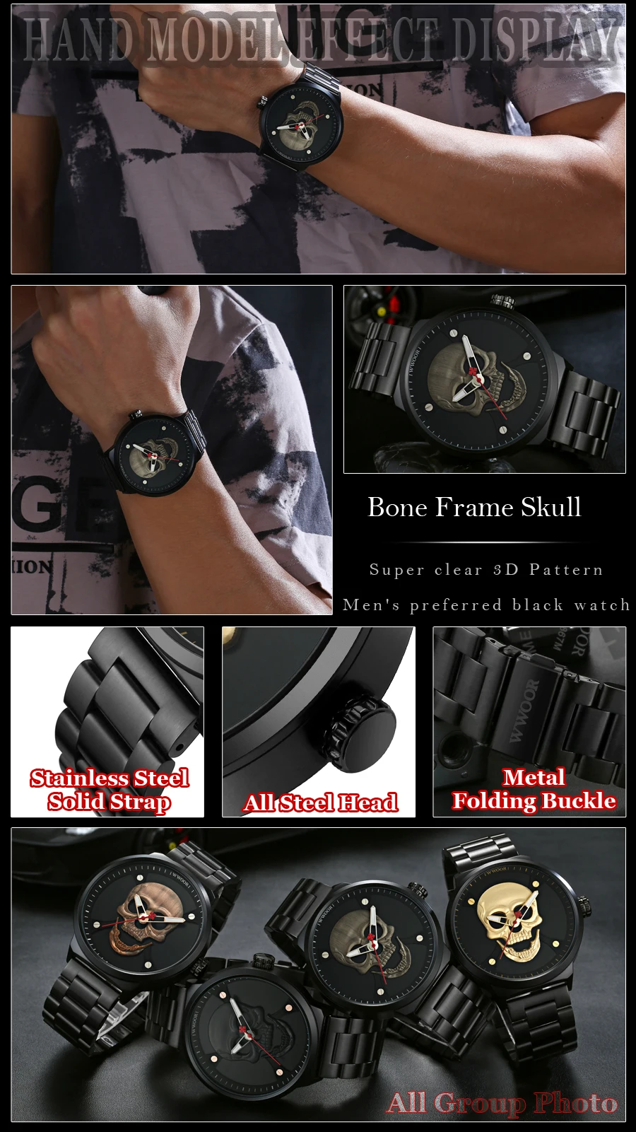 Wwoor Hot Sale Top Brand Trend Luxury Fashion Stainless