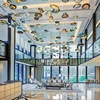 Large Hotel Project Ceiling Decorative Fashionable Water Drops Customer made Blown Glass Chandeliers