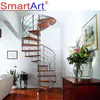 installing wood stairs/spiral staircase guangzhou foshan