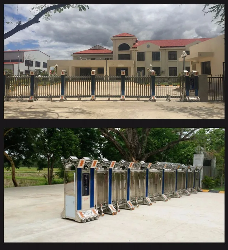 stainless steel automatic withstand wind gate electric building main gates J-1504