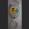 custom logo Oval Retractable Badge pull key Holder Pull Reel with lanyard/id badge holder