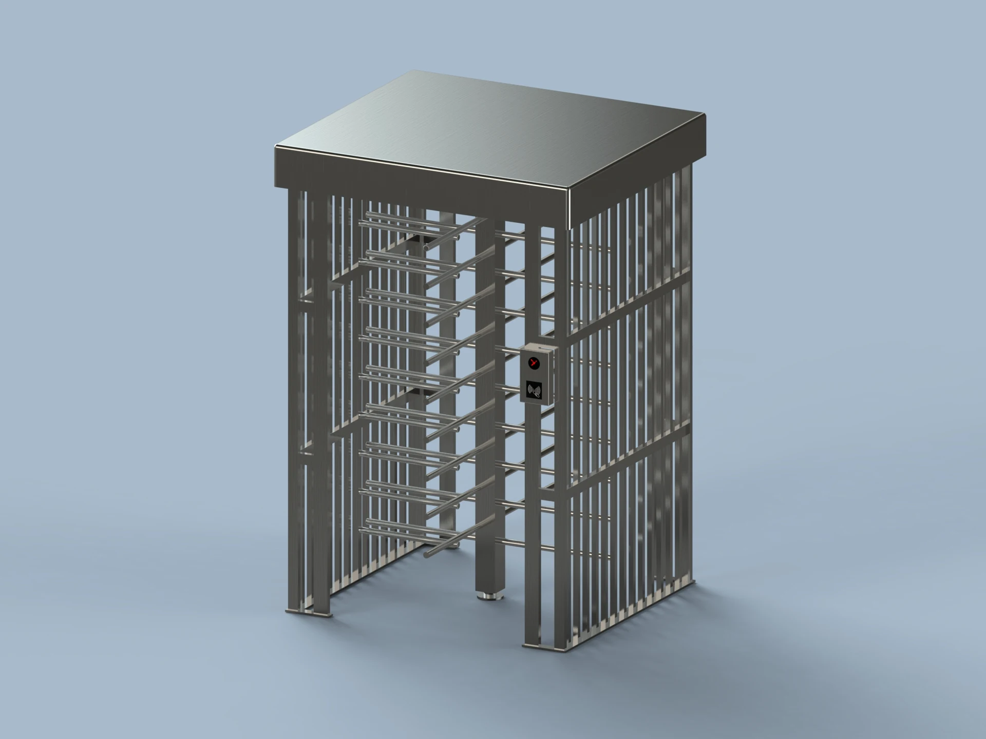 CE Approved Stainless Steel Single Lane Arc Full Height Turnstile With Automatic Access Control