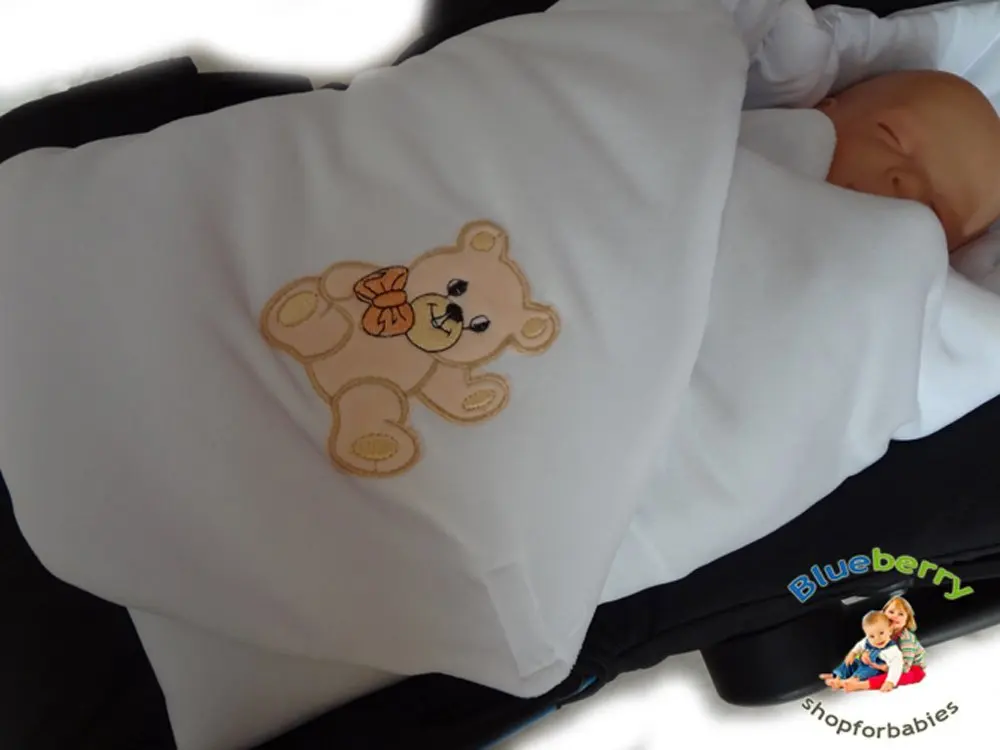 embroidered swaddle blanket