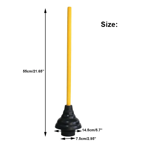 Hq2219a Double Layers Rubber Toilet Plunger With Wooden Stick Buy
