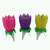 New design China manufacturer direct supply adults unique opening musical birthday flower party rotating candle