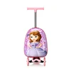 Professional cheap ABS 3D kids luggage suitcase with scooter