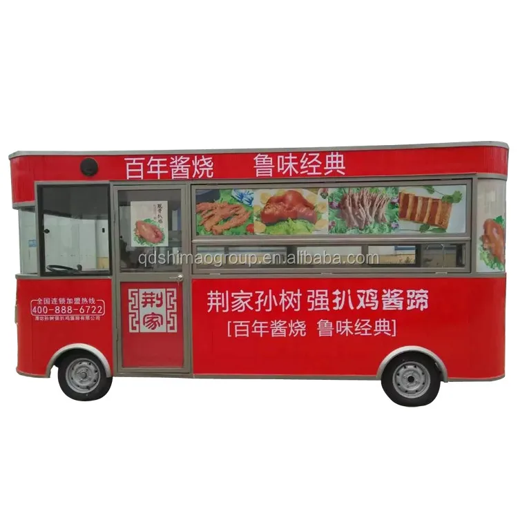 Bus Type Food Truck Red Mobile Kitchen Bus Buy Fast Food Trucks