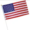 Custom Polyester Held Stick Hand Waving America National Flags Flag