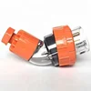 IP67 Australia Standard 56PA320 three phase 250V 20A 20 amp 3P 3 round pin Waterproof Angled industrial plug with CE
