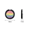 OEM Cosmetics makeup rainbow highgloss pure handmade DIY makeup pressed glitter Rainbow eye shadow