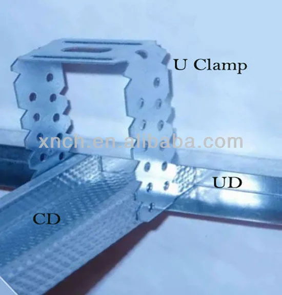 Dotted C Channel Direct Mount Ceiling Grid System C Shaped Metal