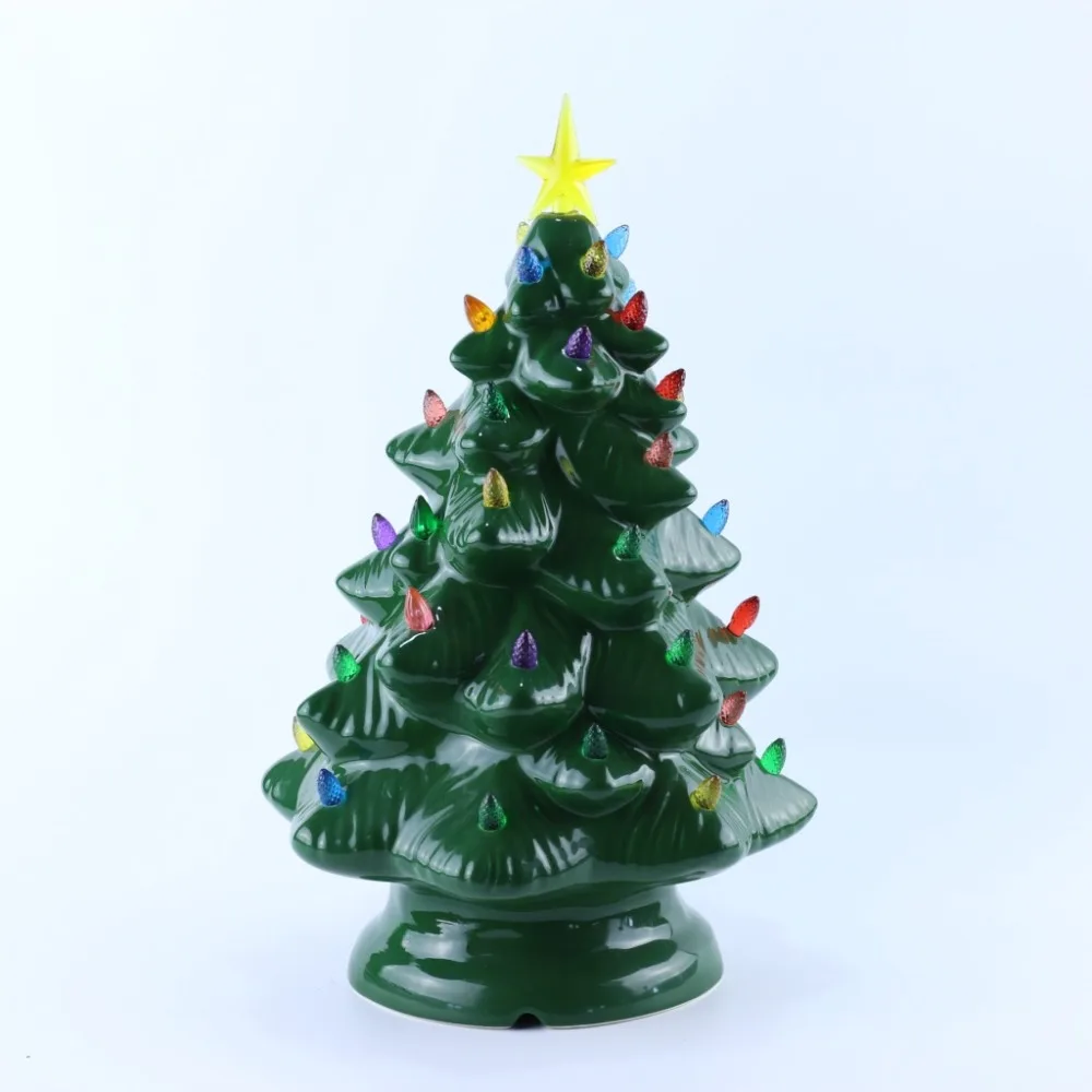 Oversized Illuminated Plug Ceramic Christmas Tree Buy Ceramic