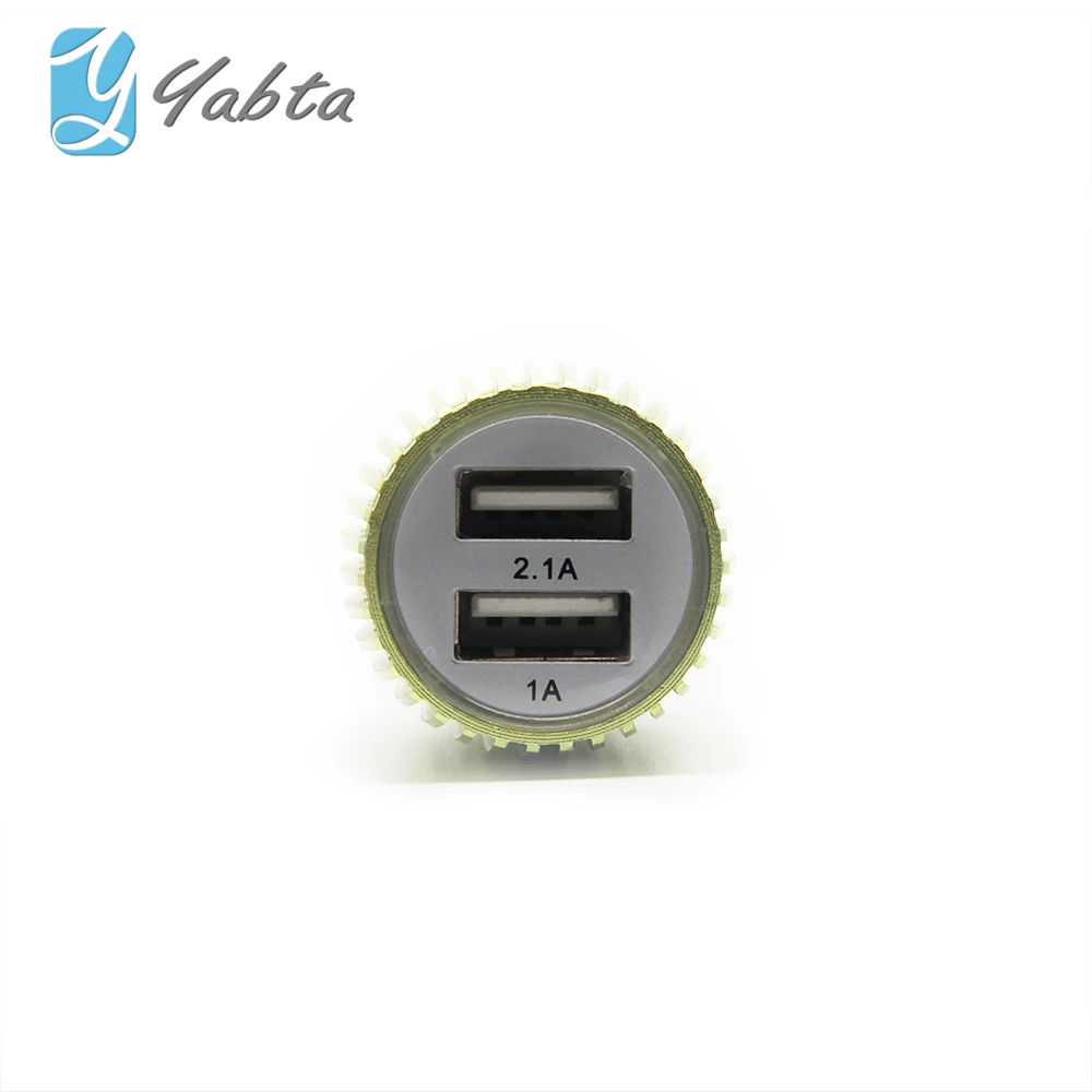 热销圆形双 usb 5 v 2.1 a 车载充电器