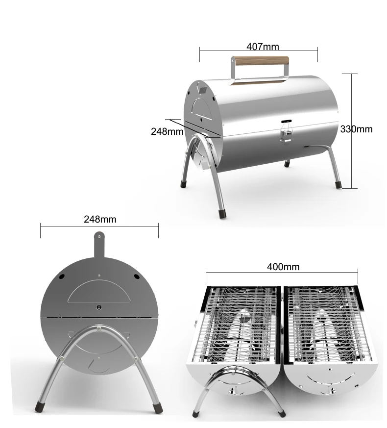 two side bbq grill