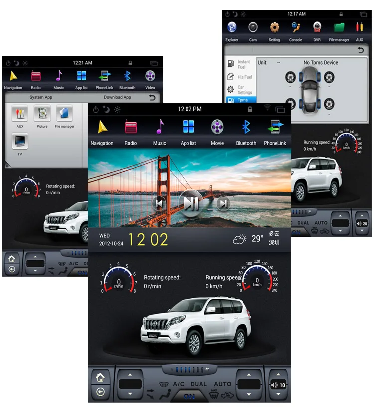 10.4&quot; Vertical Screen For Lexus GX470 Tesla style Navigation GPS Autoradio Head unit Android 7.1 2G Ram 32G Rom
