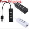 New High Speed Thin Slim 4 Ports USB 2.0 Hub USB Hub With Cable For Laptop PC Computer Wholesales Black/White