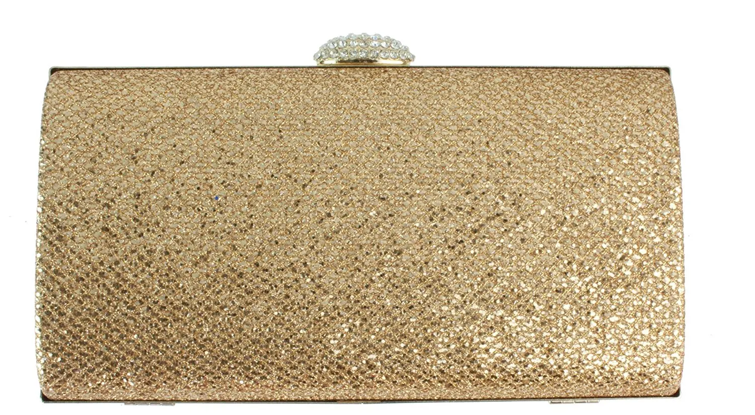 Girly HandBags Women's Glitter Hard Case Box Clutch Bag