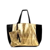 high quality genuine python skin leather tote women handbag oversized lady snakeskin beach bag with pouch