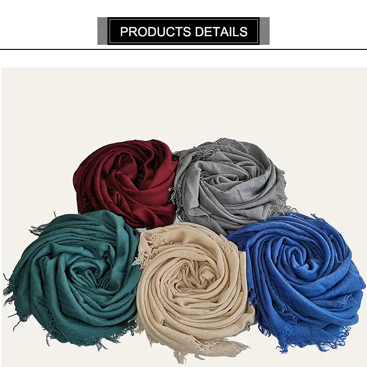 High Quality Italian Women Super Soft Plain  Long 100% Cashmere Kashmiri Pashmina Shawls
