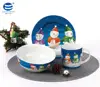 3 pcs porcelain fiestaware ceramic dinnerware children's plate set wholesale