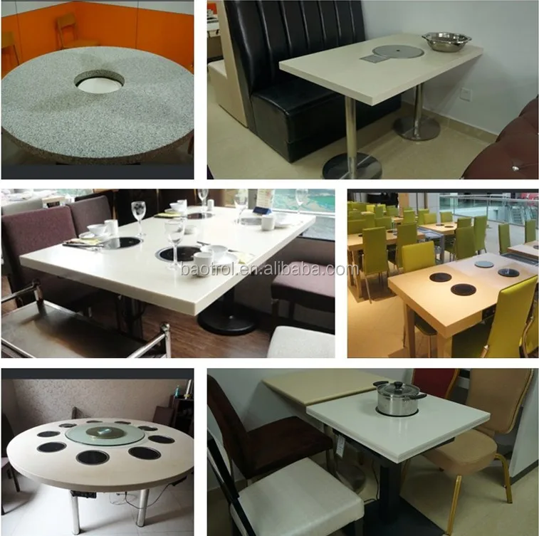 Commercial Hot Pot Table,Artificial Stone 4 Seater Hot Pot Dining Table Buy 4 Seater Dining