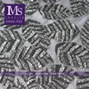 2016 Popular elegant heavy sequin fabric, gray leaf pattern sequin embroidered net fabric