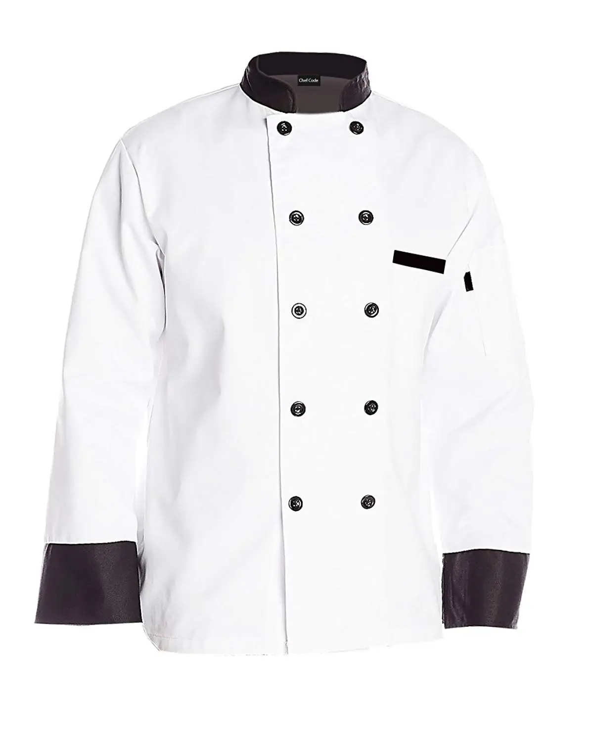 Chef Code Executive Chef Coat with Black Trim Unisex CC120