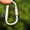Aluminum Alloy Locking Carabiner D Ring Snap Hook Keychain Outdoor Activities